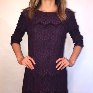 Purple lace dress